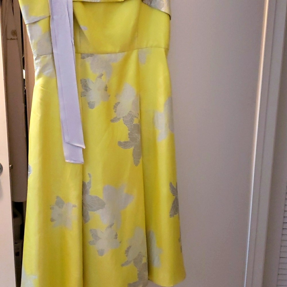 Badgley Mischa nwot silver and lime green dress